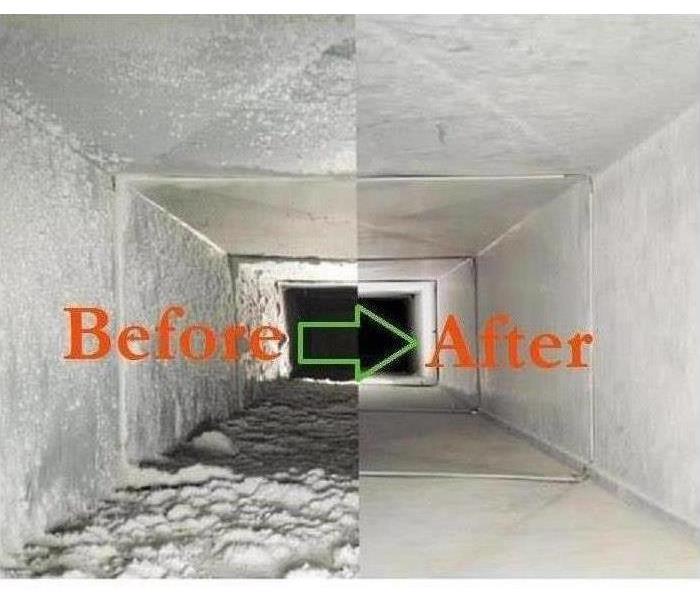 An image of mold removal before-after comparison.