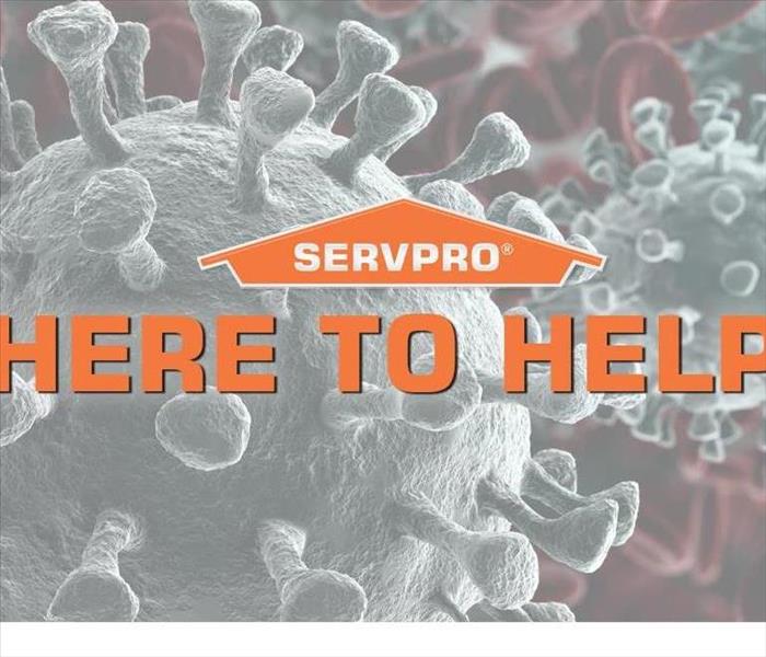SERVPRO Bacteria logo with "Here to Help" Slogan