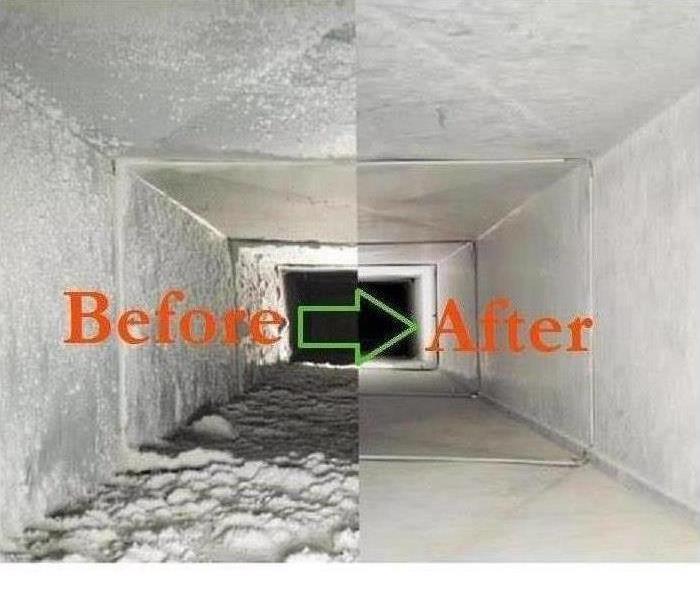 Mold Remediation Vs. Mold Removal: The Right Choice for You! Image of dirty and clean air duct.